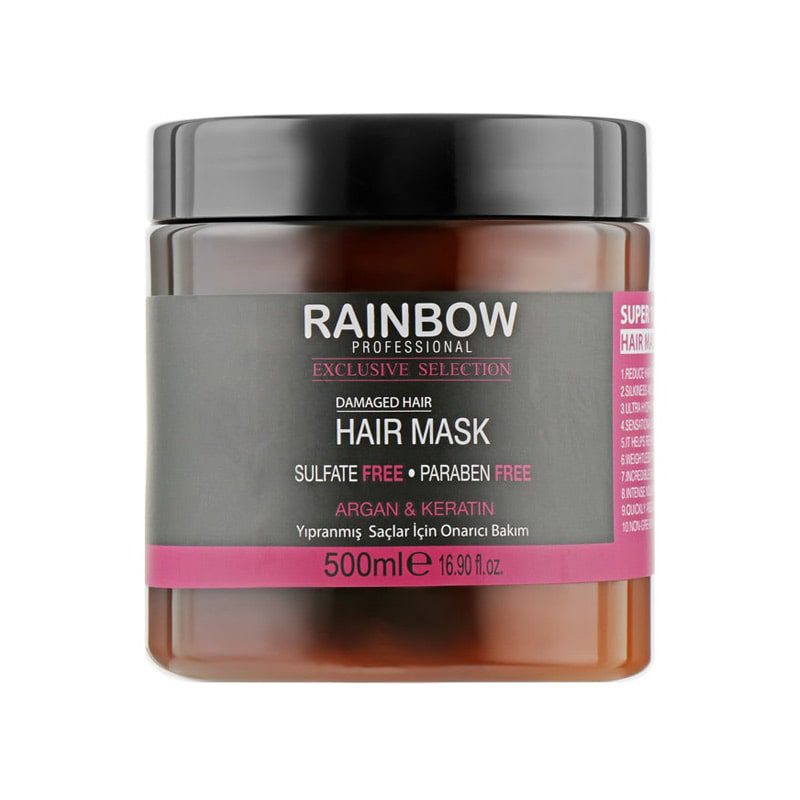 IMG_0591 ماسک مو بدون سولفات رینبو قرمز حاوی آرگان و کراتین - RAINBOW - Image 1
