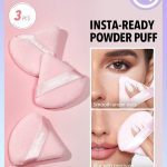 پک بلندر مثلثی سه عددی شیگلم SHEGLAM Powder Puff 1 Pcs Triangle Shaped Makeup Puff Soft Powder Puff Fan Puff Pink Beauty Makeup Tool Black Friday Sale Makeup Puff Sponge