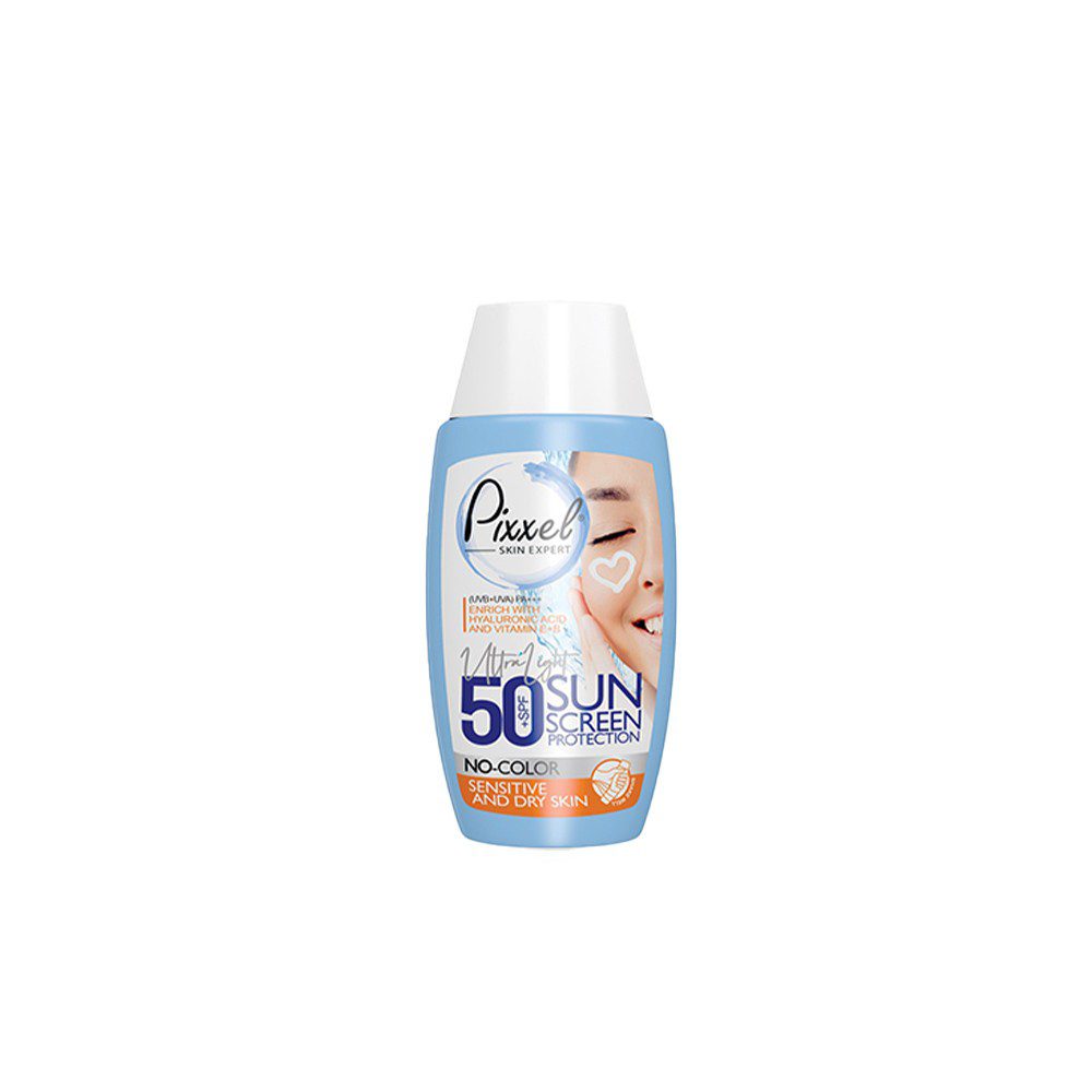 IMG_0135 کرم ضد آفتاب بی رنگ پیکسل SPF +50 مناسب پوست خشک تا نرمال و حساس - Image 1