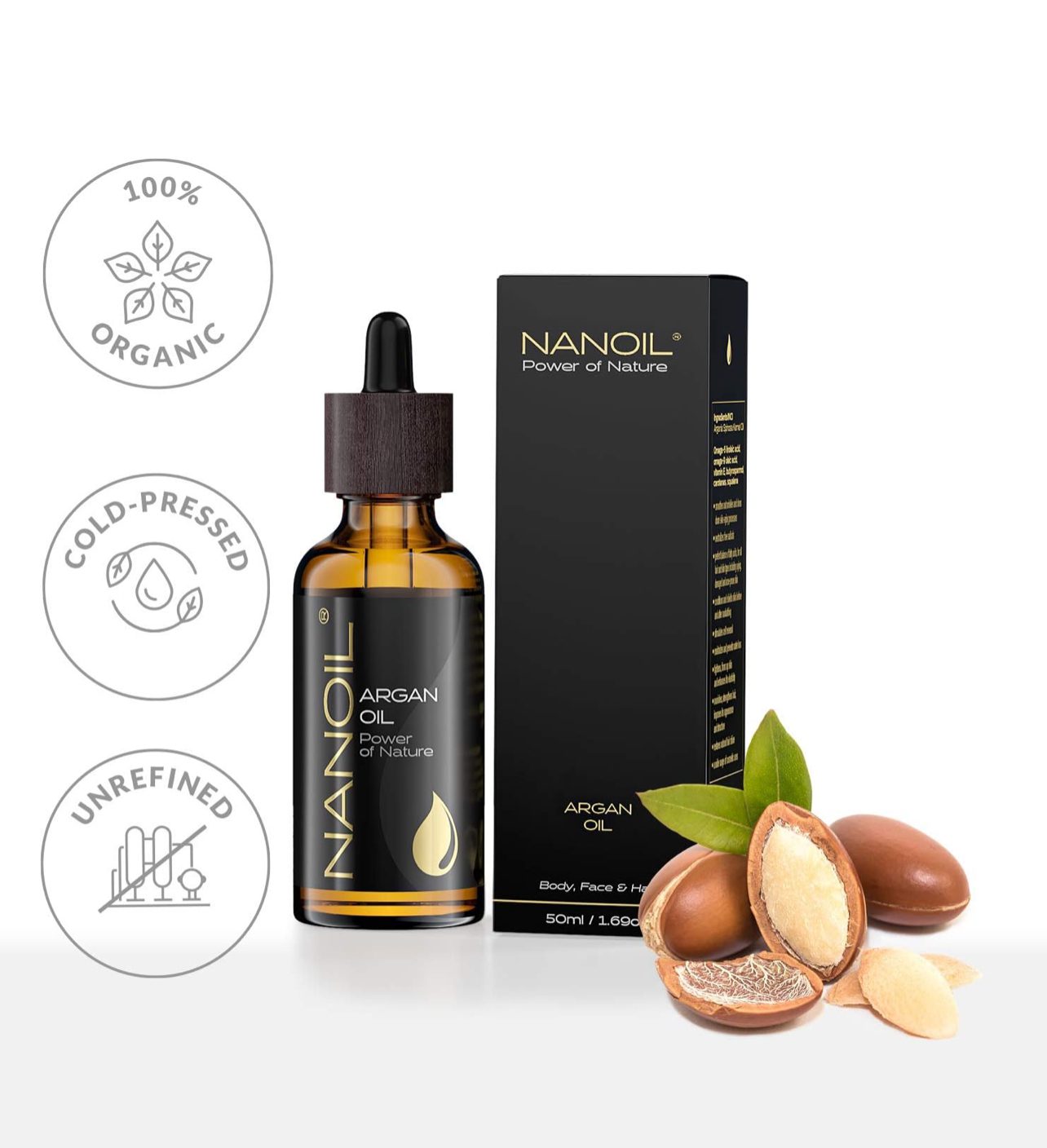 IMG_1979 روغن آرگان مو،صورت و بدن نانویل 50 ml محصول انگلیس - Image 1