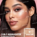 رژگونه و هایلایتر شیگلم مدل GLAM 101 HYBRID