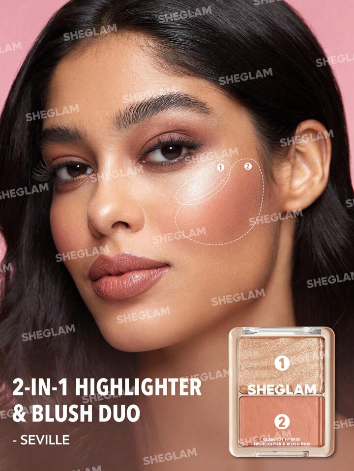 IMG_8768 رژگونه و هایلایتر شیگلم مدل GLAM 101 HYBRID - Image 1