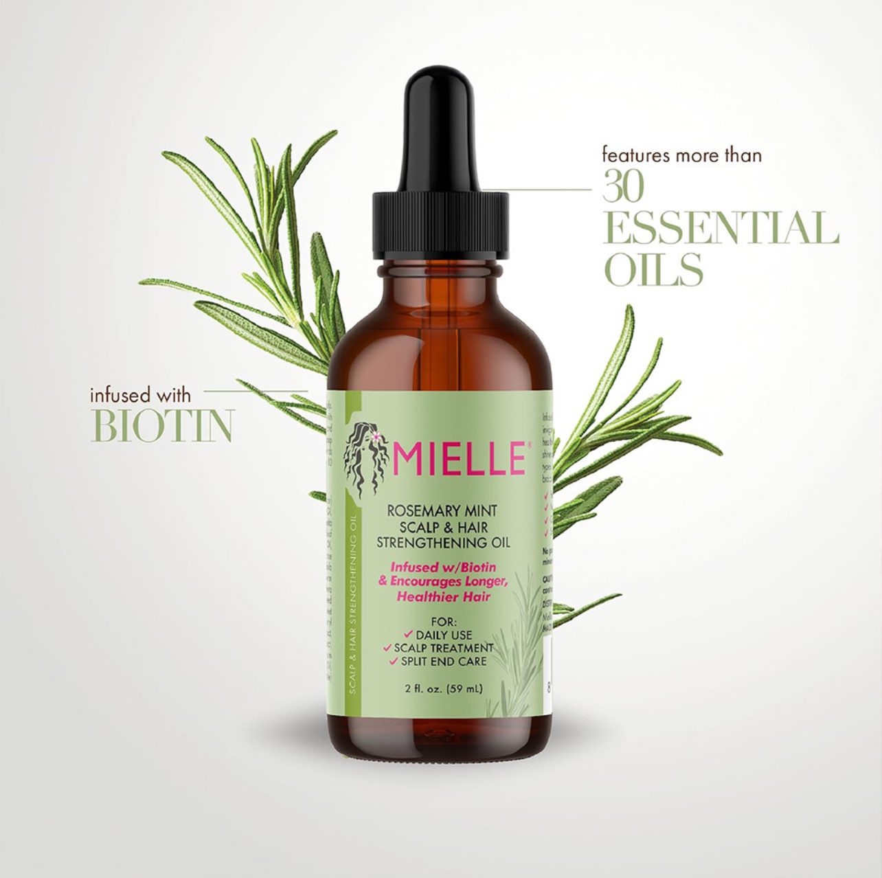 IMG_6837 روغن ضد ریزش مو رزماری و نعناع میله Mielle Organics Rosemary Mint Scalp & Hair - Image 1