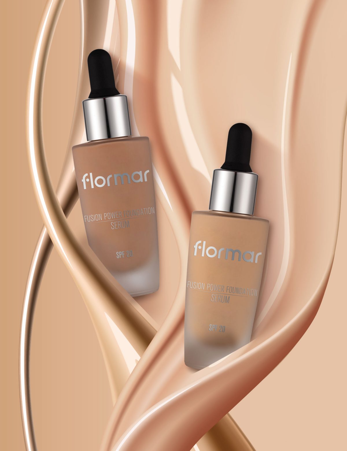 IMG_7927 سرم کرم پودر گیاهی فلورمار Flormar مدل Fusion Power Foundation SPF20 حجم 30 میل - Image 1