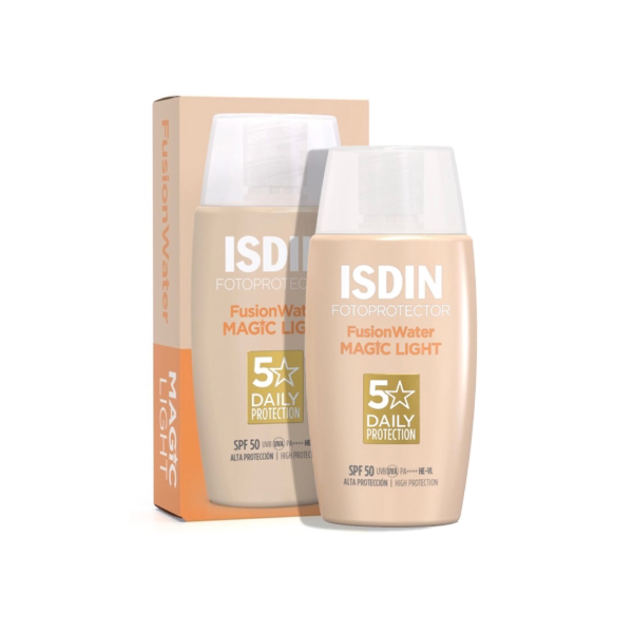 photo-output ضد آفتاب فیوژن واتر مجیک رنگی ایزدین رنگ Light Fotoprotector ISDIN Fusion Water Color SPF 50 - Image 1