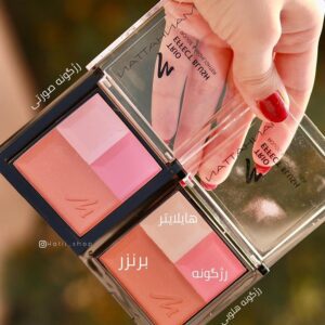 کیت سه رنگ رژ گونه و هایلایتر منهتن