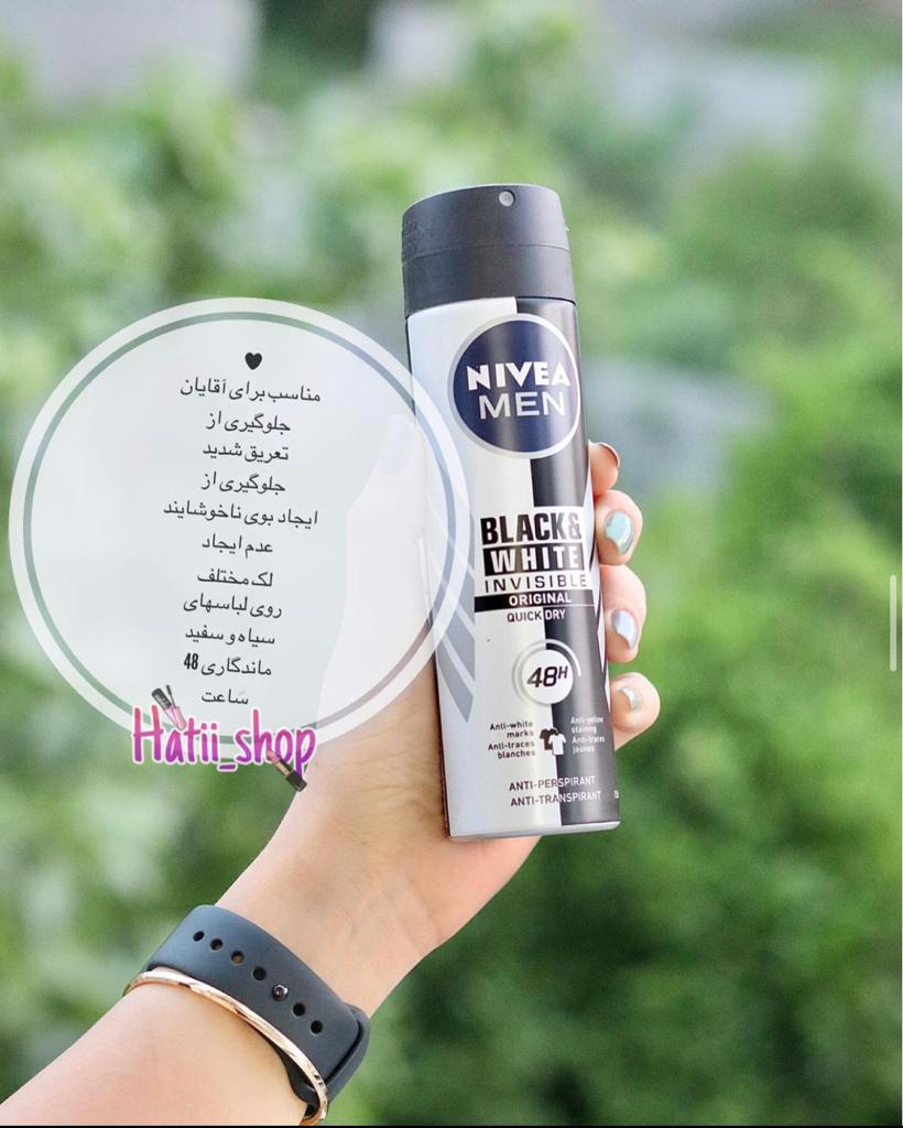 اسپری ضد تعریق مردانه نیوآ مدل Black & White X5 ANTI حجم 150 میلی لیتر
